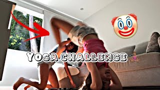 Yoga challenge 🧘🏽‍♀️✨ Deu ruim ft Sofi vlogs 💕 [upl. by Pitt]