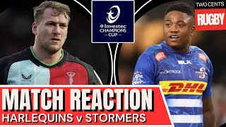 Harlequins v Stormers Reaction  Champions Cup Rugby  202425 [upl. by Dudley]