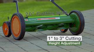 Scotts Push Reel Mower  20in Cutting Width Model 200020 [upl. by Netsrak]