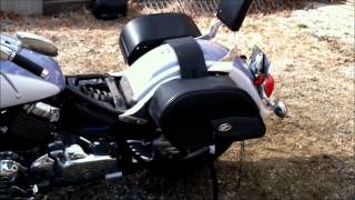 Yamaha VStar 650 saddlebag instal [upl. by Tirzah]