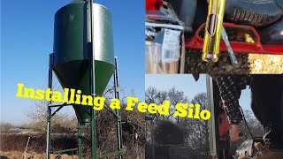 Installing a Feed Silo at the farm Feed bin grain silo [upl. by Alina]