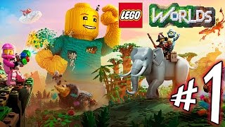 LEGO WORLDS  Parte 1 Piratas PréHistória e Diabetes   Xbox One  Playthrough [upl. by Hanford420]