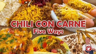 CHILI CON CARNE 5 WAYS [upl. by Enyar]