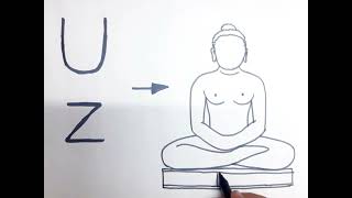 How to Draw Mahavir Swami  Jain Mahavir Jayanti Drawing [upl. by Ahcarb]