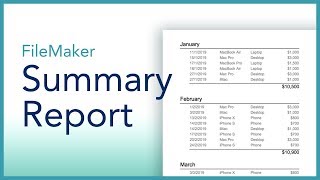 FileMaker Summary Report [upl. by Tymes]