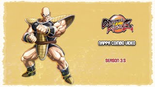 DBFZ Season 35 Nappa Combo Guide  DRAGON BALL FIGHTERZ [upl. by Sadler833]