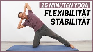 15 Min YOGABASICS  Flexibilität amp Stabilität meine Lieblingsübungen [upl. by Atirat718]