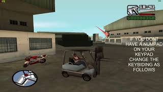 GTA San Andreas  How To Use The Forklift With Redefining The Keys [upl. by Olpe395]