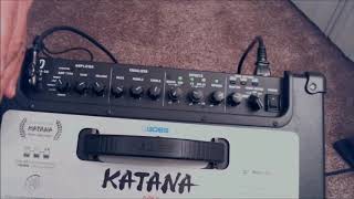 BOSS Katana50 amp MKII Beginner Start up Quick Guide AND Demo 50w [upl. by Alburga]