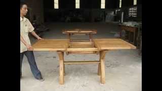 13  18m Butterfly Extending X Leg Country Oak Table  Top Furniture [upl. by Willmert]