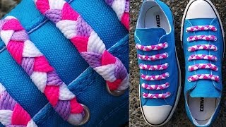 ∰ How to Braided Bar Lace your shoes∰ [upl. by Zeta]