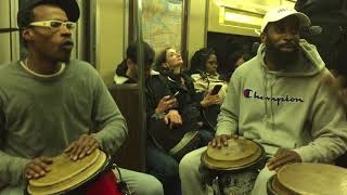 Music in NYC  The Last Drummers on the Subway April 2018 [upl. by Ori]