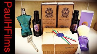 Abbate Y La Mantia quotKROKOSquot Shaving Soap  Gillette Ball End Tech [upl. by Arrat]