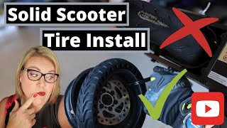 How To  Solid Tubeless Tire Install for your Xiaomi 365 or Hover 1 Scooter 85 in tire [upl. by Eibloc]