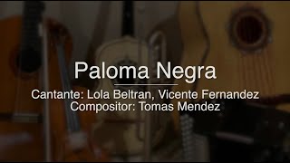 Paloma Negra  Puro Mariachi Karaoke  Lola Beltran Vicente Fernandez [upl. by Anilac673]