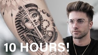 BEST EGYPTIAN SLEEVE TATTOO TIME LAPSE [upl. by Ressan427]