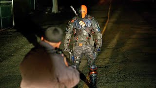 Deathstroke All Powers Skills Weapons and Fights from Arrow All Seasons [upl. by Oos]