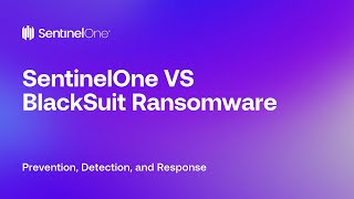 SentinelOne Demo SentinelOne VS BlackSuit Ransomware  Protection [upl. by Vere]