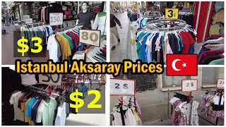 Istanbul Market Tour  Cheap Clothing Prices  Aksaray Laleli walking Tour [upl. by Daisey]