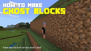 How to make GHOST BLOCKS Minecraft Bedrock [upl. by Plumbo]