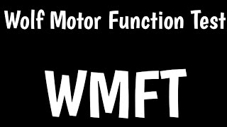 Wolf Motor Function Test  WMFT [upl. by Mena]