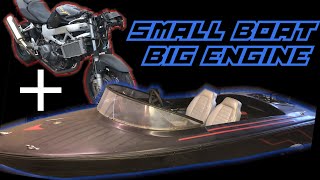 SUPERBIKE ENGINE POWERED SPEEDBOAT BUILD part 1 [upl. by Torie]