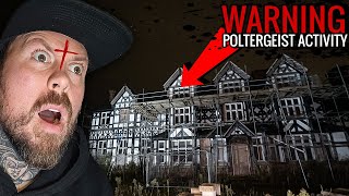 Scariest OVERNIGHT Experience Inside Haunted Mansion  POLTERGEIST INSIDE [upl. by Saticilef]