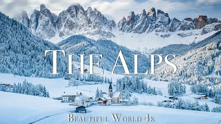 The Alps 4K Amazing Winter Film  Meditation Relaxing Music  Beautiful Wonderland Winter [upl. by Asenab917]