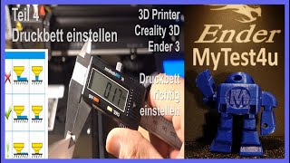 Teil 4 Ender 3D  Druckbett einstellen  Bed Leveling [upl. by Clabo]