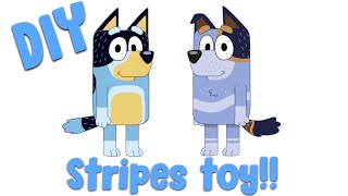 ❗️🎨 DIY Uncle Stripes from Bluey  Disney Jr  ABC Kids  New Bluey Toys Uncle Stripes [upl. by Eanal90]