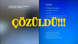 MAVİ EKRAN HATASI WINDOWS 10 ÇÖZÜMÜkodOxc000000e çözüldü CHECKING MEDİA PRESENCE NO MEDİA PRESENT [upl. by Thad56]