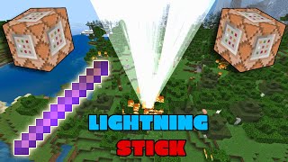 Minecraft Bedrock How to Get a Lightning Stick  Bedrock Command Block Tutorial 119 [upl. by Leda941]