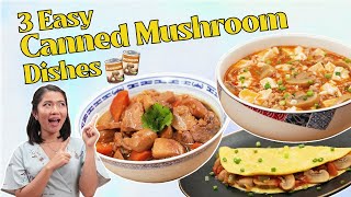 3 Easy Canned Mushroom Dishes [upl. by Griffin283]