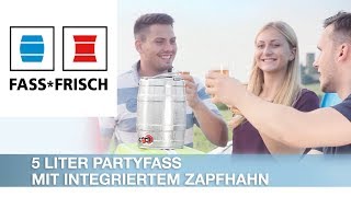 wwwfassfrischcom  5 LITER PARTYFASS MIT INTEGRIERTEM ZAPFHAHN [upl. by Fortunia]