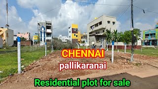 ID NO159 📍CHENNAI PALLIKARANAI Residential plot for sale close to 💥sun academy school💥 realestate [upl. by Rorke]