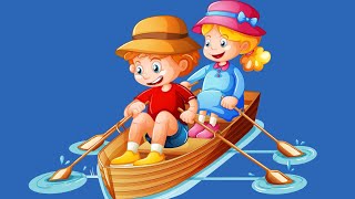 ROW ROW ROW YOUR BOAT  KIDS NURSERY RHYMES [upl. by Ochs]