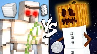 Iron Golem vs Snow Golem  Minecraft [upl. by Alikam]