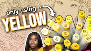 Coloring using only YELLOW markers [upl. by Lamori]