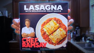 Chef Ramsay Lasagna with Bolognese Meat Sauce Frozen Meal Review [upl. by Asetal388]