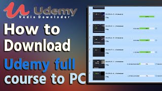 How to Download Udemy full course to PC  Download Udemy video Course in One Click [upl. by Hakim]