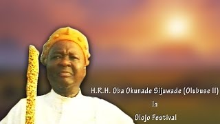 See Ooni of Ife Oba Okunade Sijuwade at vintage Olojo Festival [upl. by Aicatsanna]