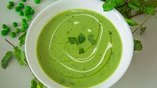 Creamed Green Peas Soup Recipe  Easy To Make Healthy Soup  By Teamwork Food [upl. by Tray958]