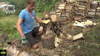 Firewood Carnage Fiskars x21 x27 and Sledge Hammer [upl. by Nolahc701]