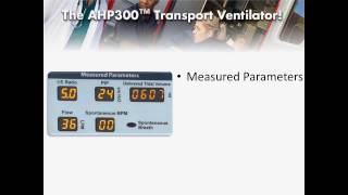 Allied Healthcare AHP300 Transport Ventilator Overview and InService [upl. by Lanford]