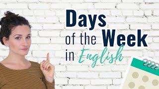 Los días de la semana en inglés  Aprende los siete días de la semana en inglés  Days of the Week [upl. by Scevor]