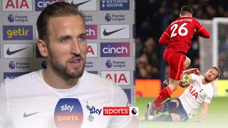 “I thought I won the ball”  Kane reflects on his yellowcard challenge on Andrew Robertson [upl. by Fawn]