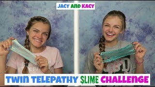 Twin Telepathy Slime Challenge  Jacy and Kacy [upl. by Itsim]