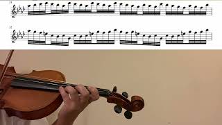 Vivaldi Winter 1st part violin tutorialsheet musicclose upperformance tempo [upl. by Akcebar]