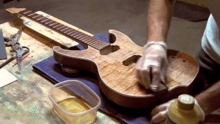 Applying Pure Tung Oil To A Guitar [upl. by Kerk]