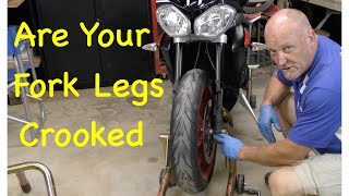 Aligning Motorcycle Fork Legs Properly After Mounting The Front Wheel [upl. by Aubree]